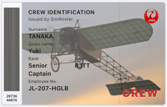 SimRoster crew ID example