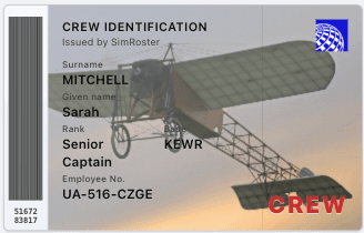 SimRoster crew ID example